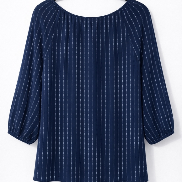Navy Striped Women's Top - Picture 2 of 2